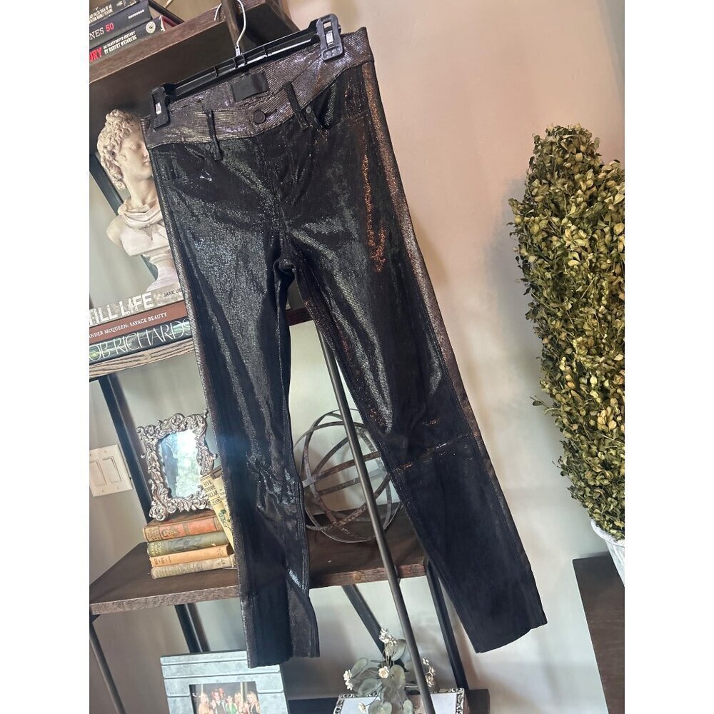 RTA Leather Ryland Two Toned Snake Skin Leather Pant Blackness Lit Womens Size 2 - Picture 3 of 7